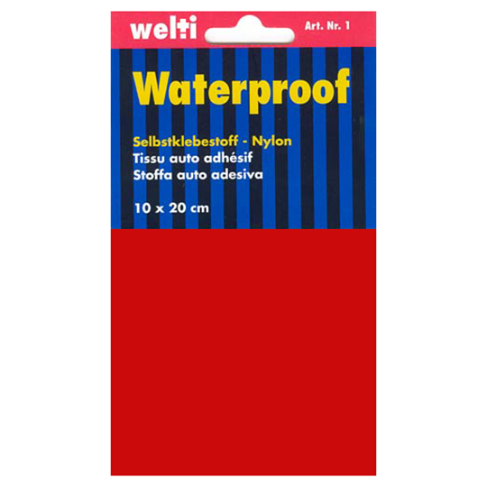 Selbstklebestoff Nylon 10 x 20 cm - rot image number